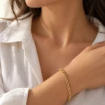 دستبند طنابی طلا خرید از گالری طلای مینیاتور minitala.com