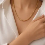 زنجیر طنابی زنانه خرید از گالری طلای مینیاتور minitala.com