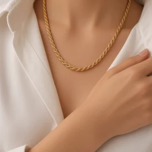 زنجیر طنابی زنانه خرید از گالری طلای مینیاتور minitala.com