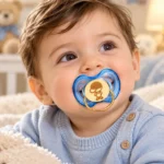 پستونک طلا پسرانه رنگ آبی - خرید از گالری طلای مینیاتور minitala.com