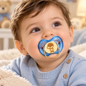 پستونک طلا پسرانه رنگ آبی - خرید از گالری طلای مینیاتور minitala.com