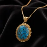 خرید مدال سنگ فیروزه از گالری طلای مینیاتور minitala.com
