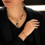 سرویس طلای چاوان مدل رز کد ۱۳۰ خرید از گالری طلای مینیاتور
