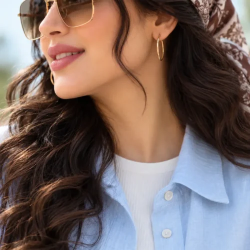 گوشواره طلا زنانه مدل حلقه